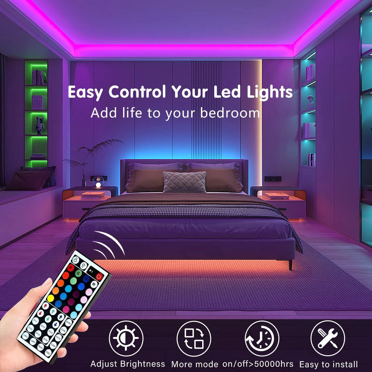 Led Strip Lights with 44 Key Remote Control 1m 5m 10m 20m RG