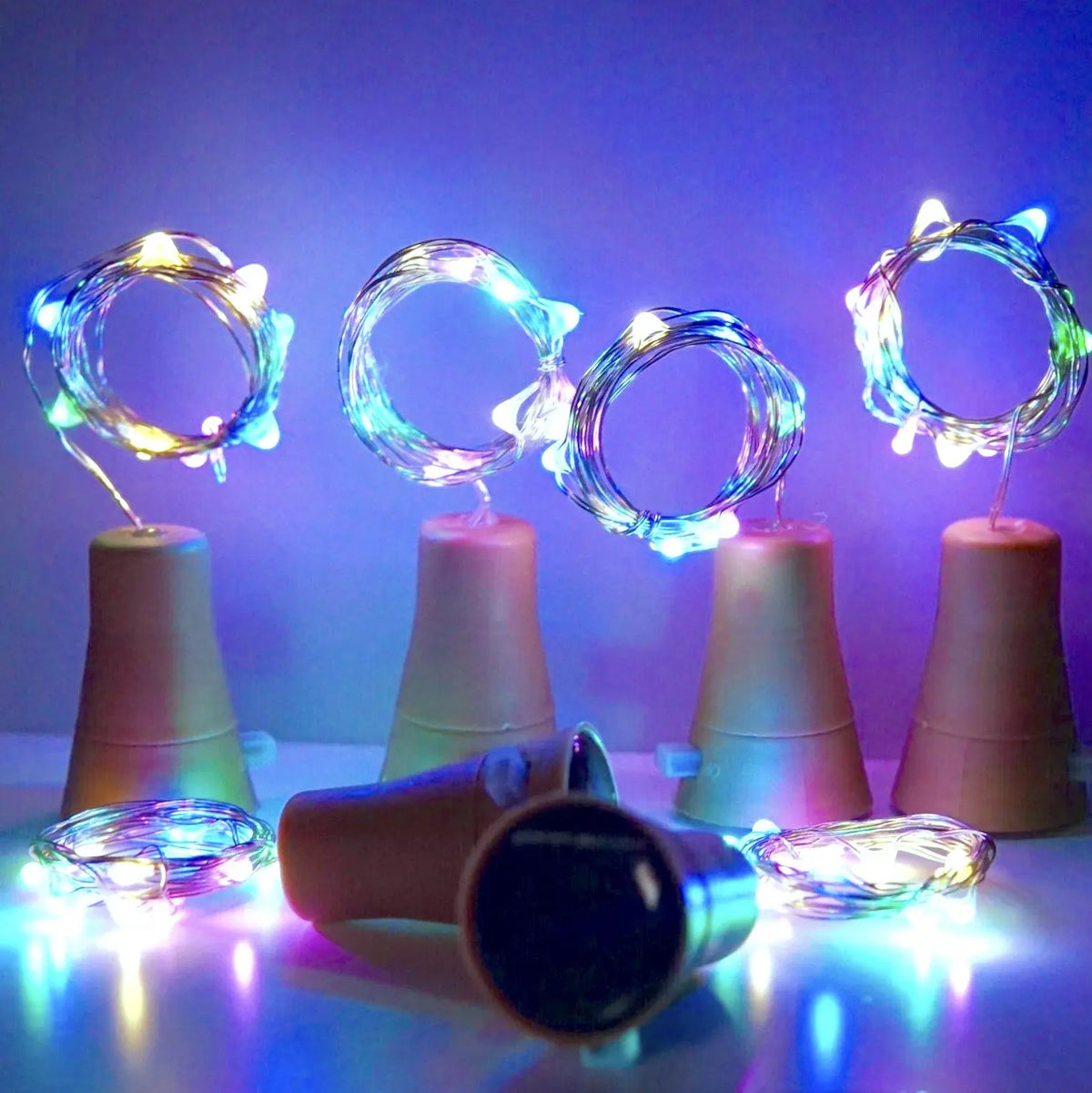 LED Solar Powered Bottle Stopper Light String Outdoor Waterp