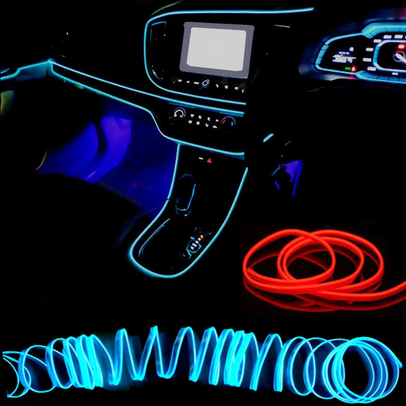 5m Car Interior Atmosphere Lighting LED Strip 5V DIY Flexibl
