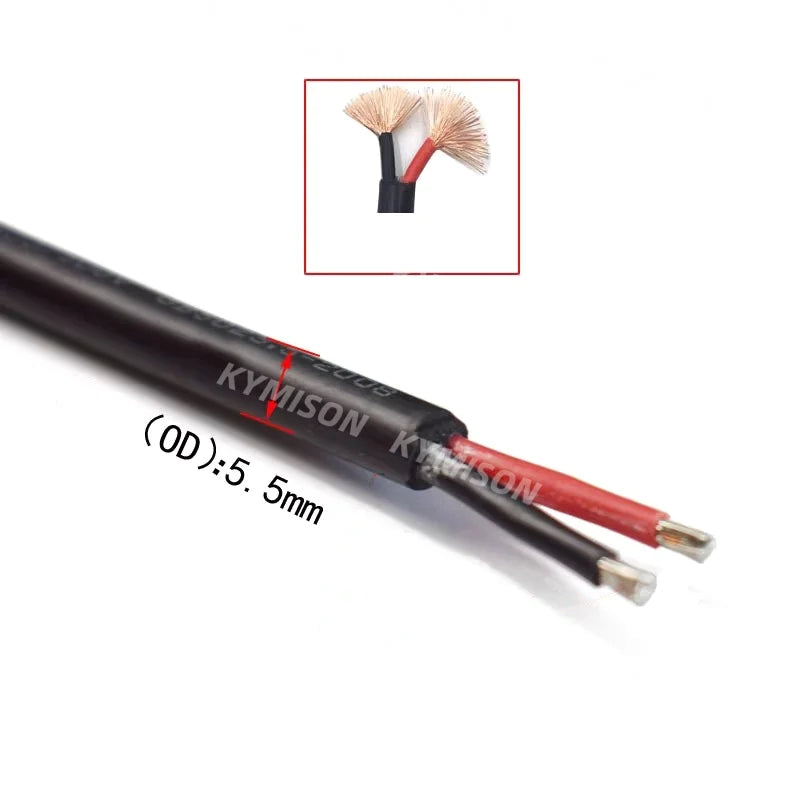 14AWG DC Power Extension Cable 5.5x2.1 /5.5 2.5mm Female to 