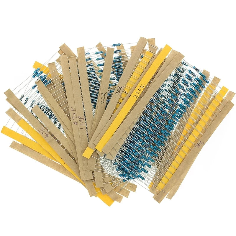 300pcs 600pcs 1/4W Resistance 1% 30 Kind Each 10pcs/20pcs Film Resistor Assorted Kit with box
