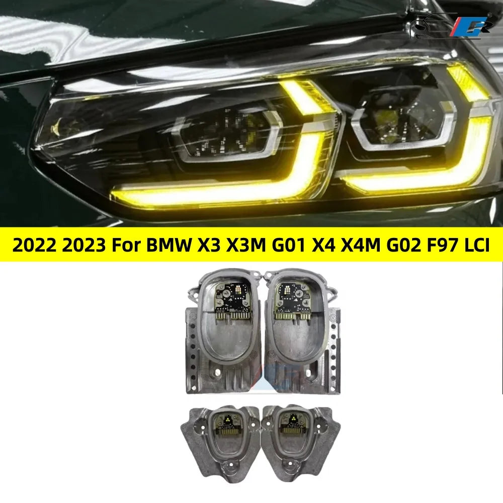 Angel Eye DRL LED Boards For 2022 2023 BMW X3 X3M G01 X4 X4M G02 F97 LCI Headlight Blue Daytime Running Light
