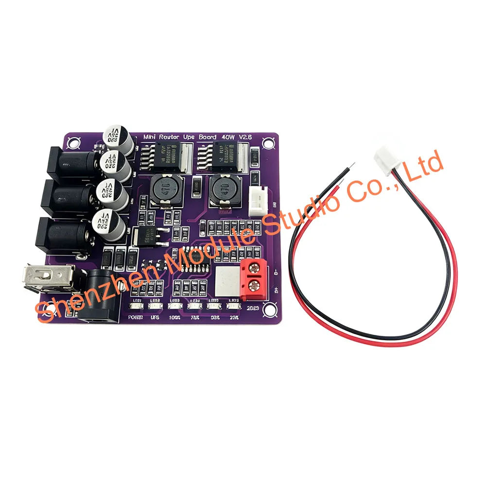 40W Battery Charging Board 4-Port Mini Router UPS Board 11.1