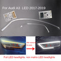 DRL Parts For AUDI A3 2017-2019 LED Headlight Daytime Running Light Guide tube Angel Eye Set