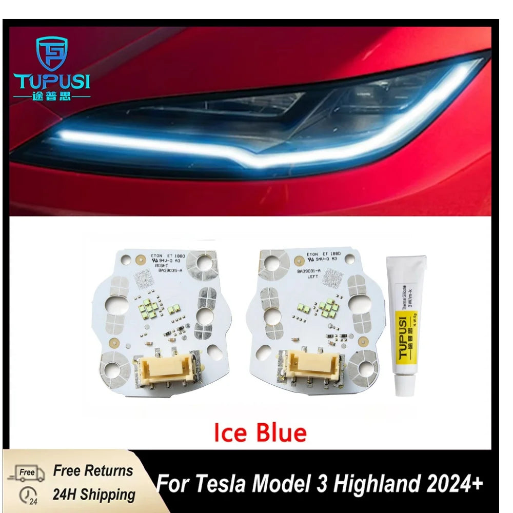 DRL Boards For Tesla Model 3 2024-UP Refit Daytime Running Light Chip Module LED Headlight