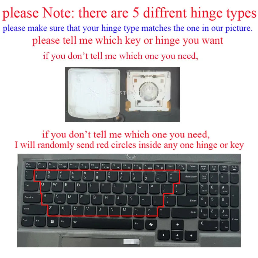 Single Key hinges bracket clip For Lenovo LOQ 15IAX9 15IRX9 
