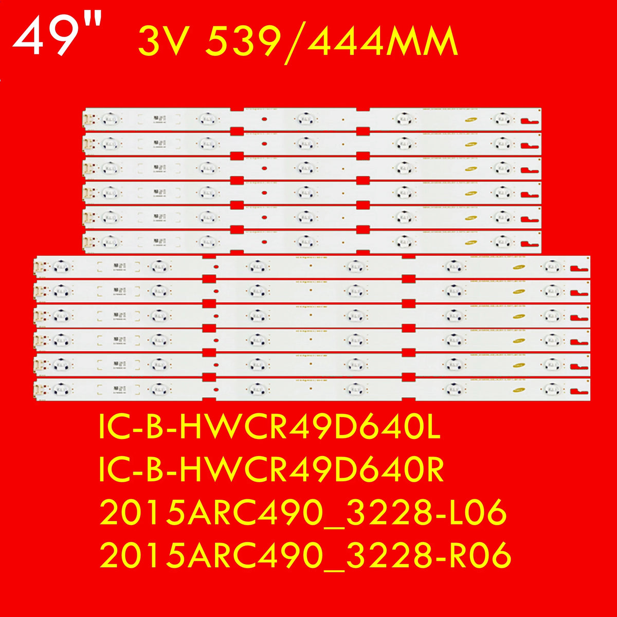 LED Backlight Strip for 49LENZA6627 49VLE6523BL 49VLE5521 49VLE6524 49GFB6621 49VLE6565BL 49GFW6628