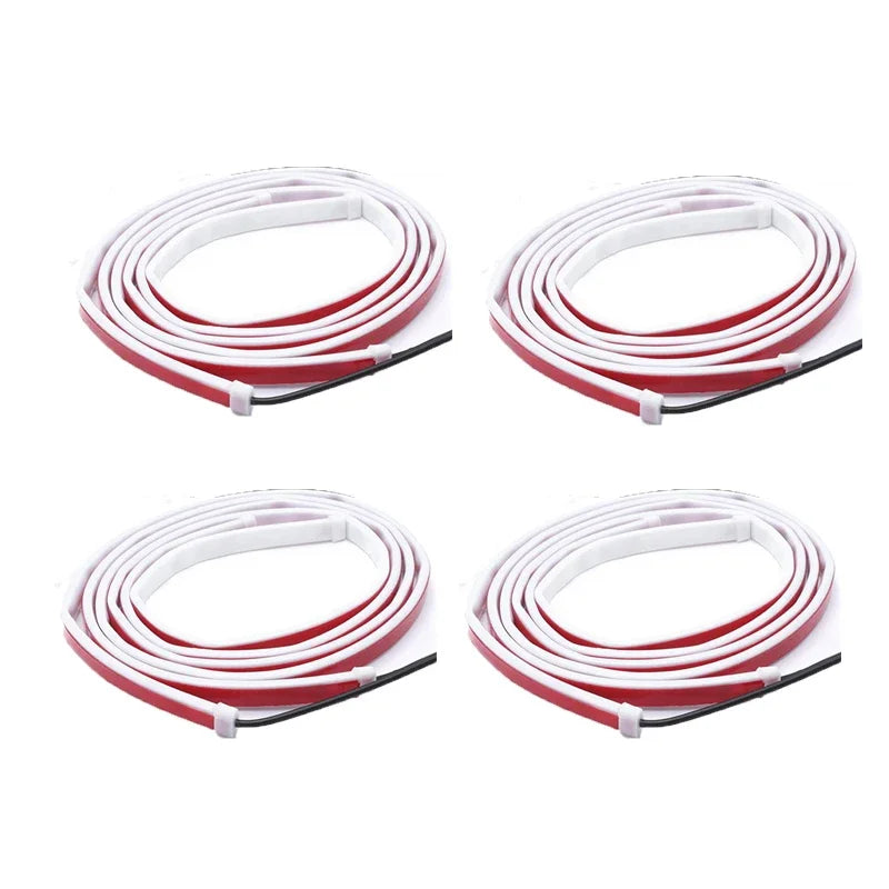 12V 120cm Car Door Decoration Welcome Light Strips Strobe Flashing Lights Safety LED Opening Warning LED Ambient Lamp Strip Auto