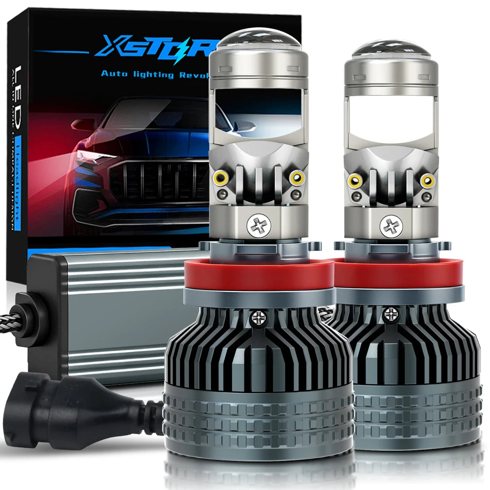 XSTORM H7 LED Projector Lens Headlights H4 H11 9005 9006 LED Canbus Car Lights Bulbs 80000LM 300W Auto/Moto Lamp Fog Light