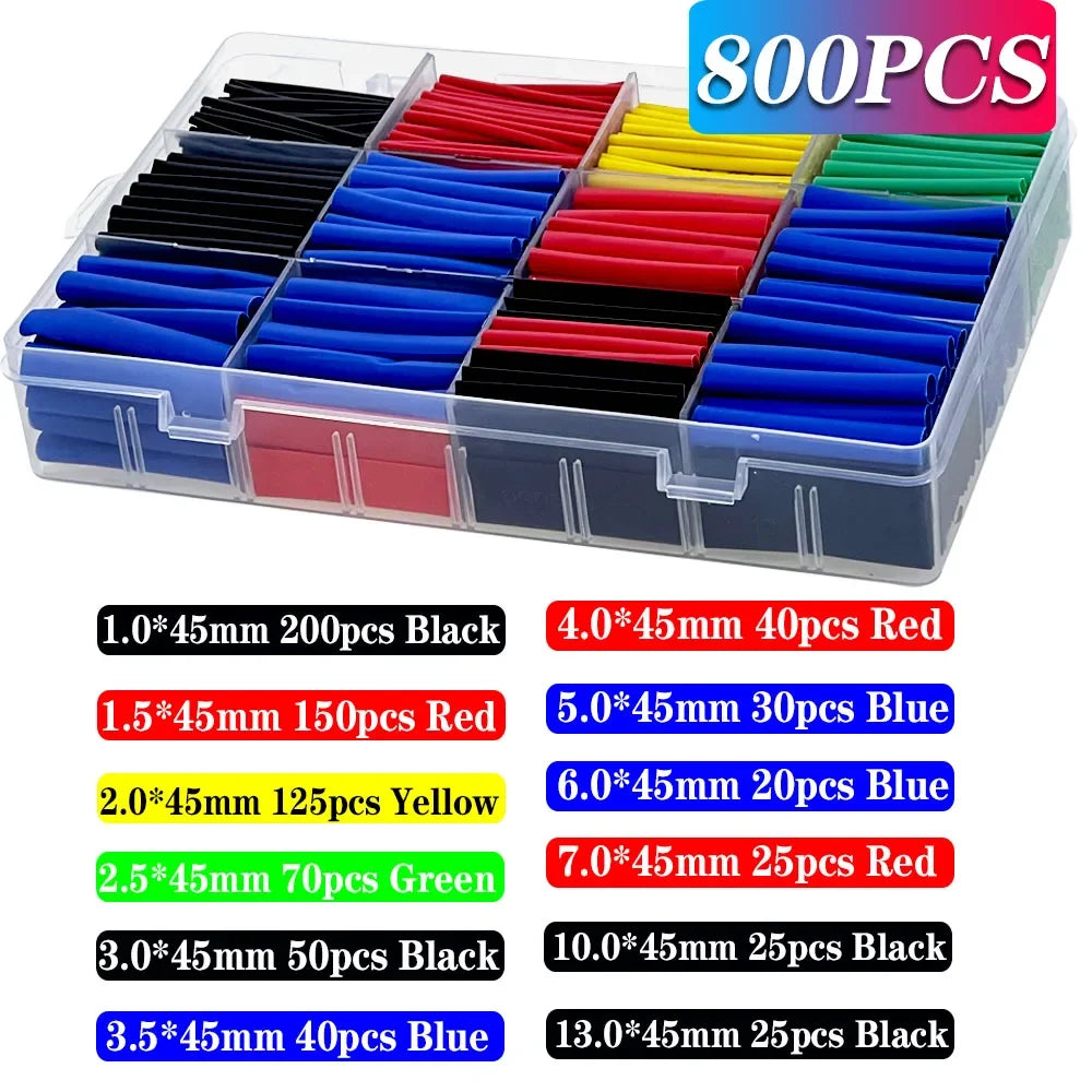 127-1060 pcs 2 1 Heat Shrink Tube Shrinking Assorted Polyolefin Insulation Sleeving Wire Cable Sleeves Wrap