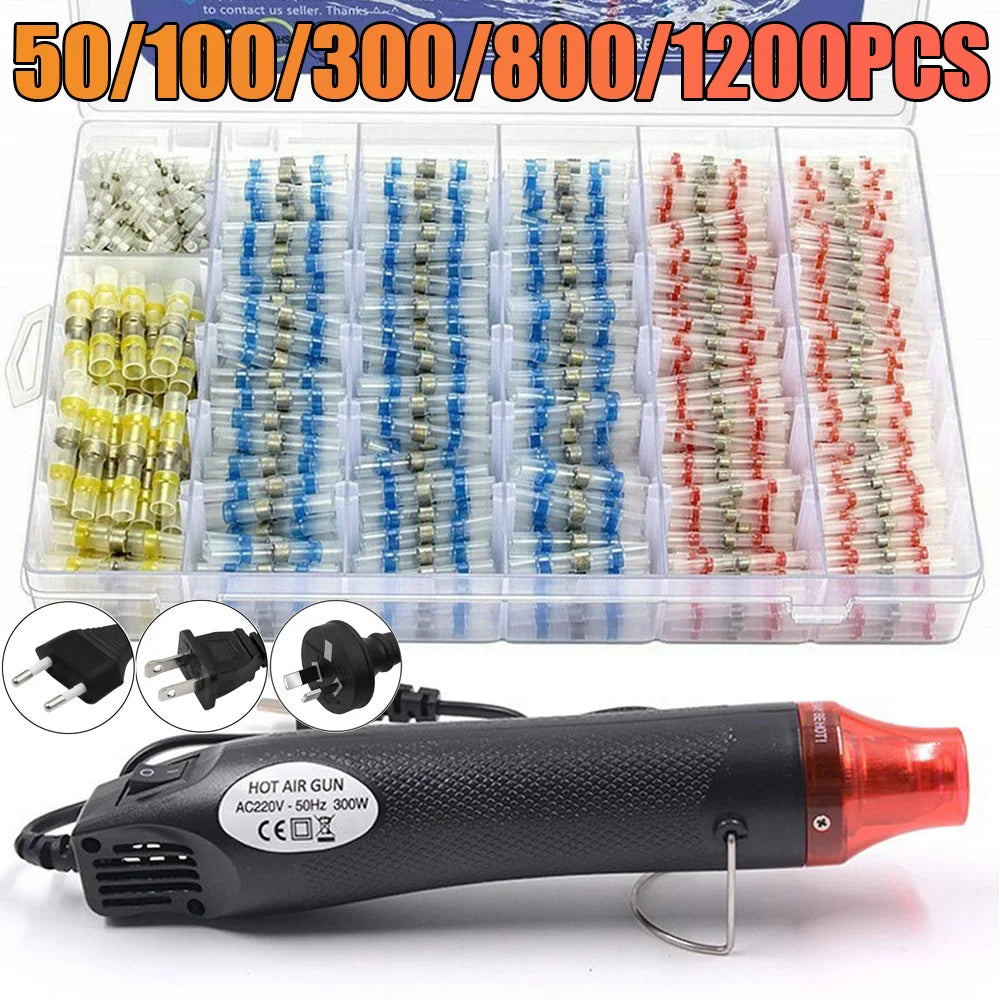 50-1200PCS Heat Shrink Tubing Wires Cable Sleeves Waterproof