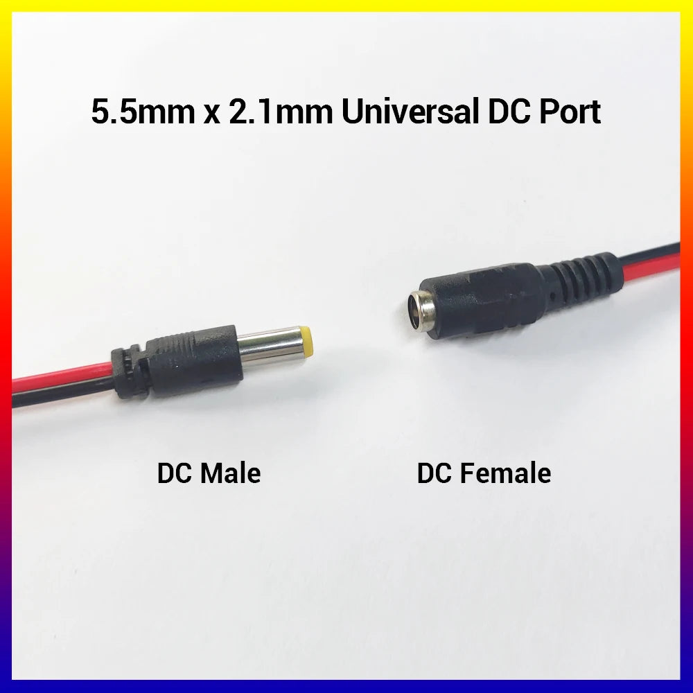 10pcs/Lot Male Female Plug DC 12V Power Pigtail Cable Jack F
