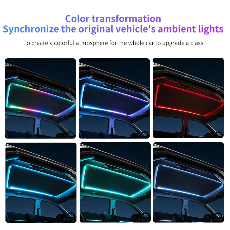 2026 Sunroof LED Strip Ambient Lamp Remote APP Control USB S