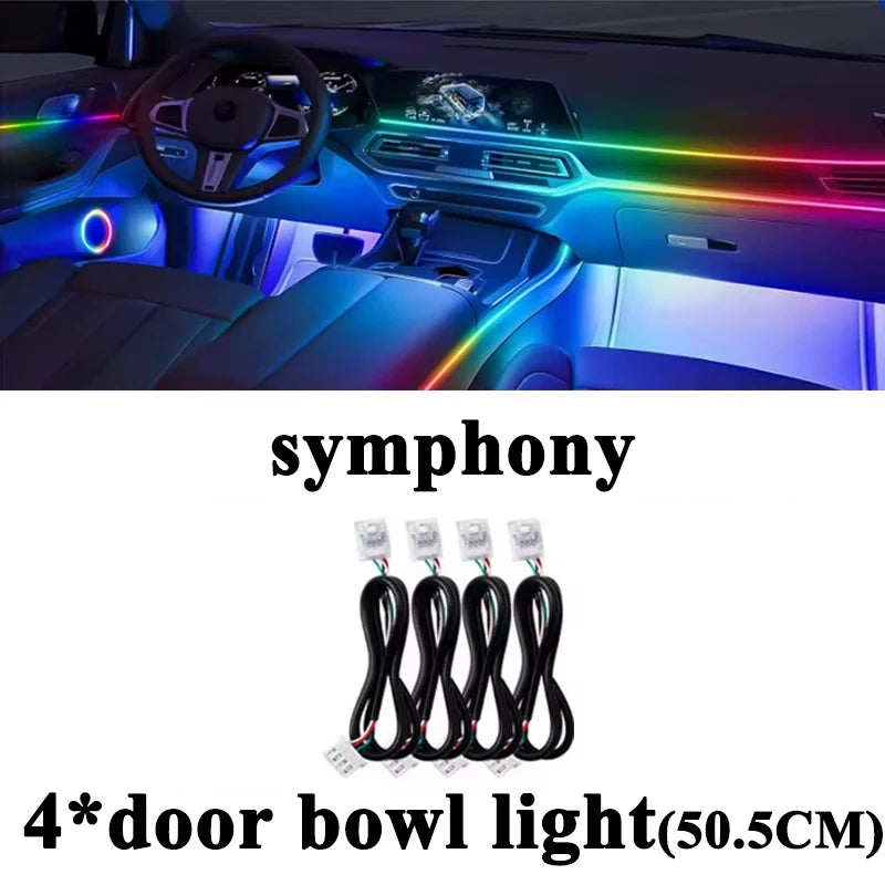 18 in 1 Symphony RGB Atmosphere Light Parts Main Sub Controller 20/35/75/110CM Light Extend Line Speaker Foot Lamp Storage Light