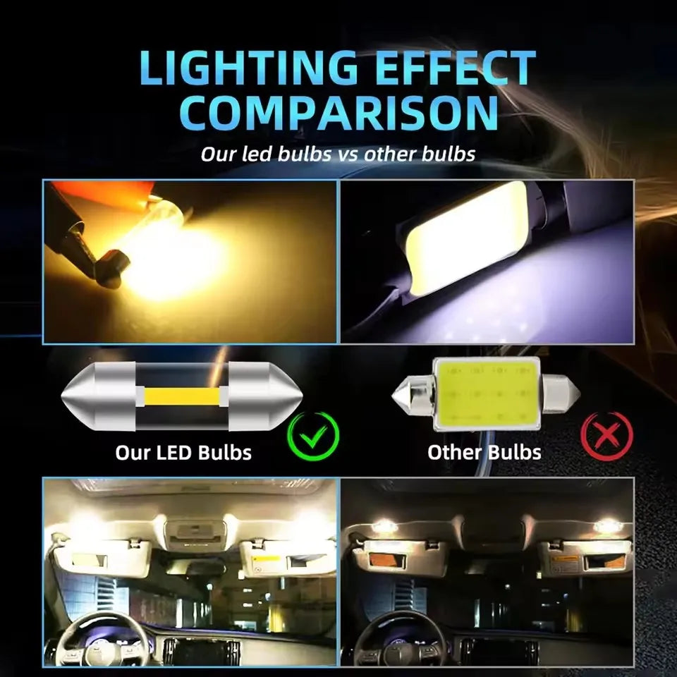 2PCS Interior Car Light Festoon 31mm 36mm 39mm 41mm C10W C5W