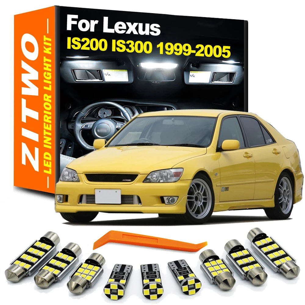 ZITWO 14Pcs Car LED Interior Bulb Kit For Lexus IS IS200 IS3