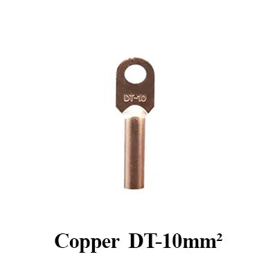 Wire Crimp Connector Car Auto Copper Terminal Block DT-10/16/25/35/50 Battery Cable Crimp Terminals Soldered Copper Crimp Lugs