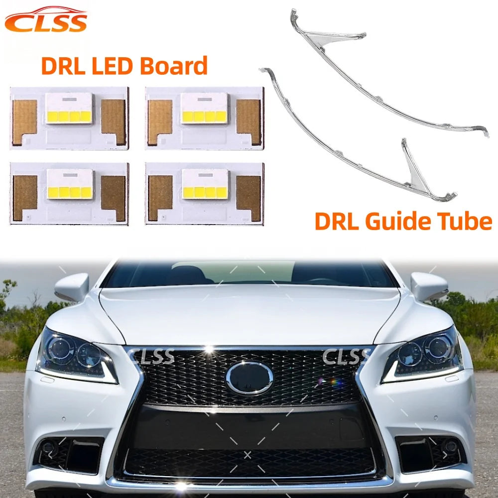Angel Eye DRL LED Boards Car Headlight Daytime Running Light Guide Strip Acrylic Lights Tube For Lexus LS460
