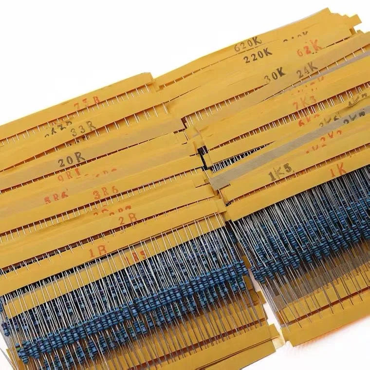 2600pcs 130 Values 1/4W 0.25W 1% Assorted Metal Film Resisto