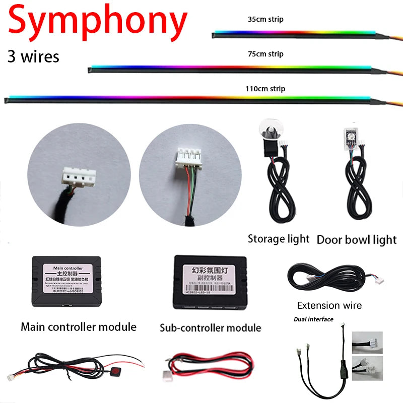 18 in 1 Full Color Streamer Symphony LED Ambient Light Parts