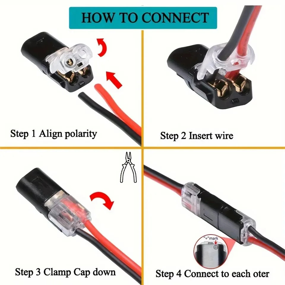 10/300pcs D2 Car Wire Connectors Quick Splice Crimp Terminal