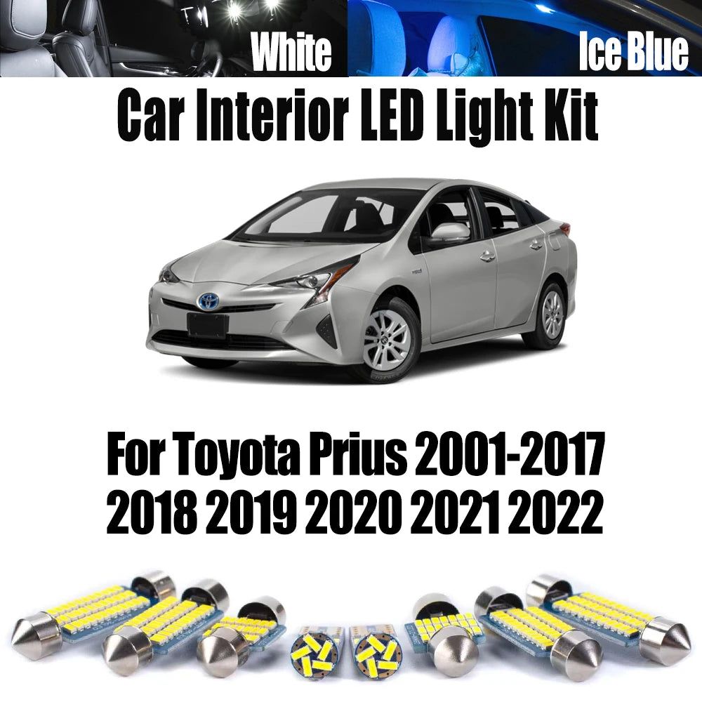 Bulb LED Interior Number Plate Light Kit Car Accessories for Toyota 2001-2017
