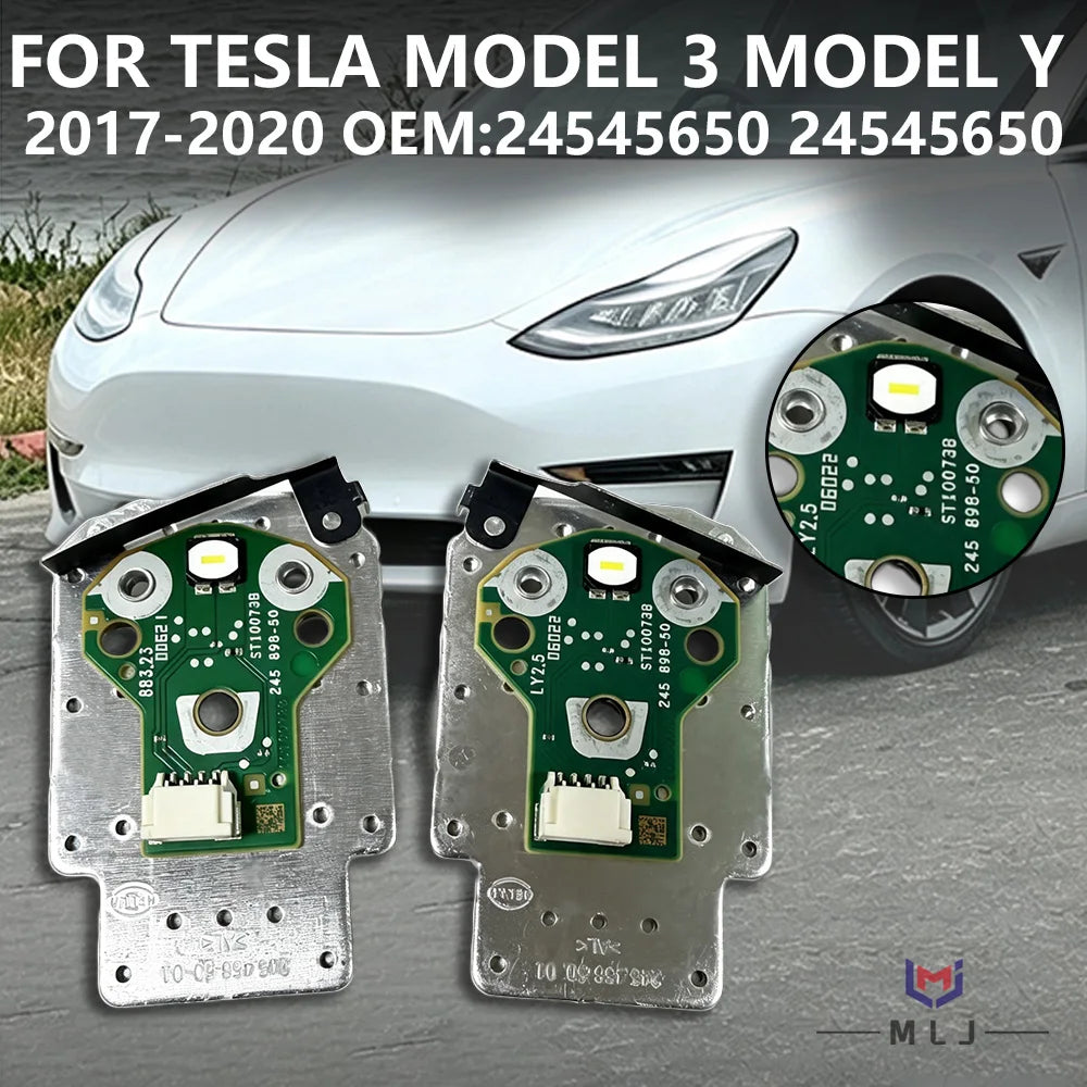 Headlight DRL Light Source Module White Angel Eye 24545650 24545650-10 Daytime Running Light for Tesla Model