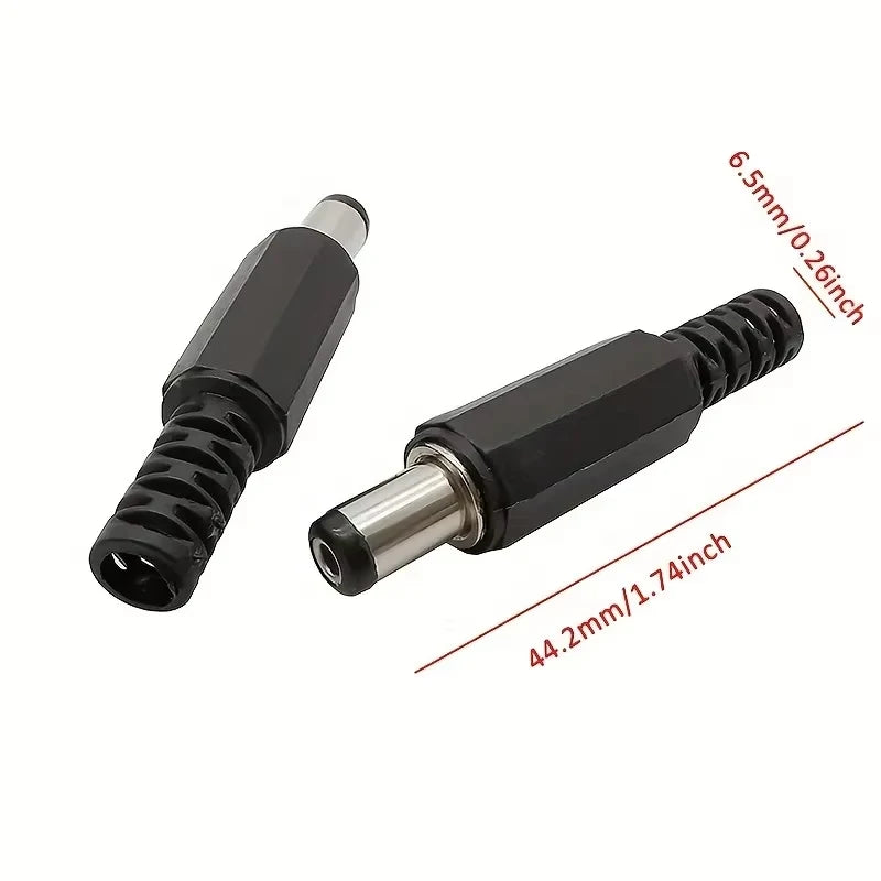 5 Pair DC 12V Male Female Socket Panel Mount Barrels Jack Pl