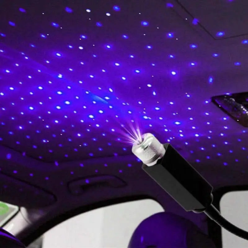 USB Car Interior Atmosphere Star Sky Lamp Ceiling Roof Light