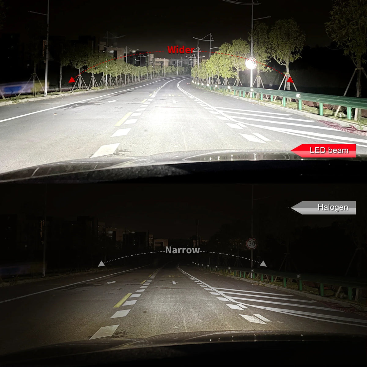 2PCS H7 H4 Wireless Mini LED Headlight Bulbs 6000K 12000LM 1
