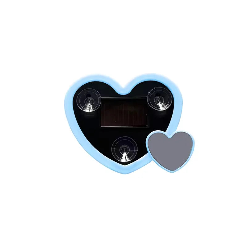 Solar Powered Car Neon Light Wireless Cute Heart Shaped Led Ambient Light Suction Cup USB Rechargeable Atmosphere Breathing Lamp