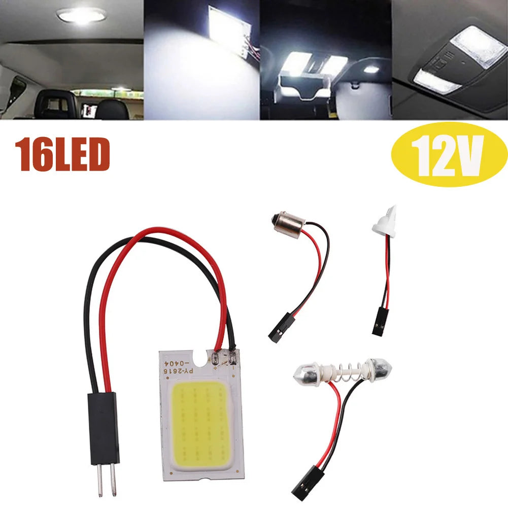 Car Interior Ceiling LED Light Panel 6000K White COB LED Light Panel With Light Adapter For Car Interior Ceiling 16/24/36/48 LED
