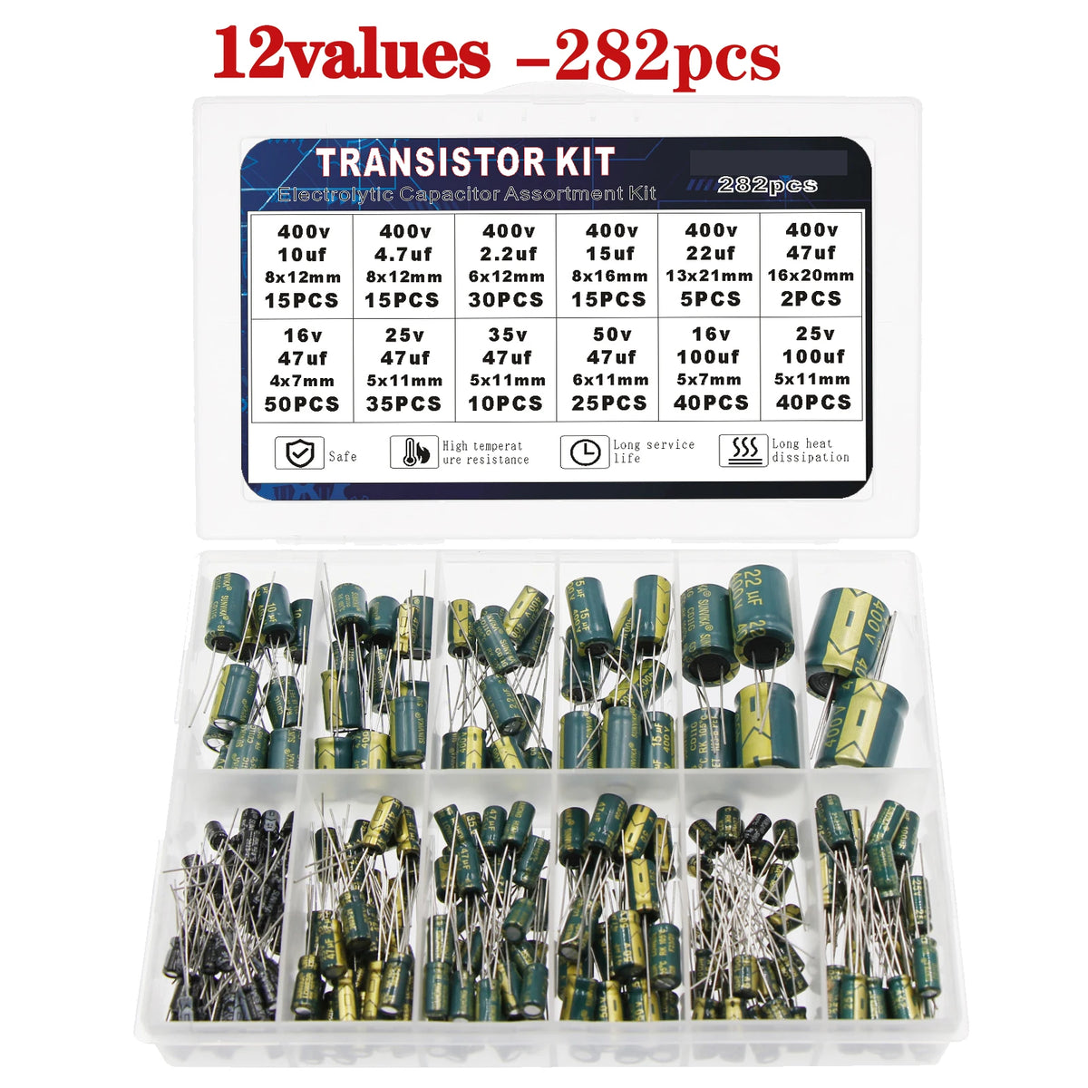 Electrolytic Capacitor Kit High Frequency Assortment 10v 16v