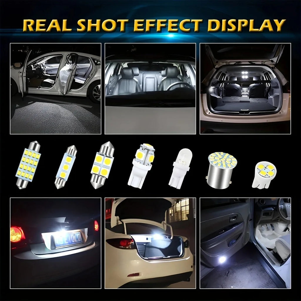 63pcs LED Car Bulb Kit Auto Interior Lights Dome Light 31mm 