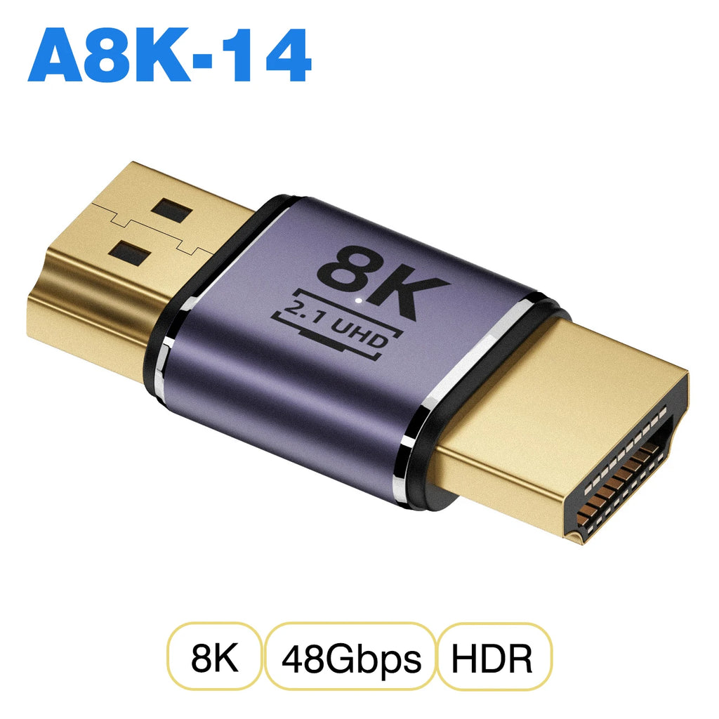 HDMI-Compatible Cable Adapter Mini Micro HDMI to HDMI 2.1 Converter 48Gbps 8K60Hz 4K120Hz for HDTV Projector PS4 PS5 Laptop PC