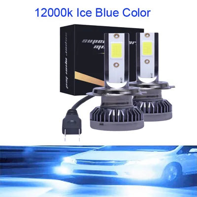 2Pcs H7 Car Headlight Bulbs LED 12000LM 80W Mini H1 H4 H8 H9 H11 Headlamps Kit 9005 HB3 9006 HB4 Auto Fog Lamps 6000K 12V Light