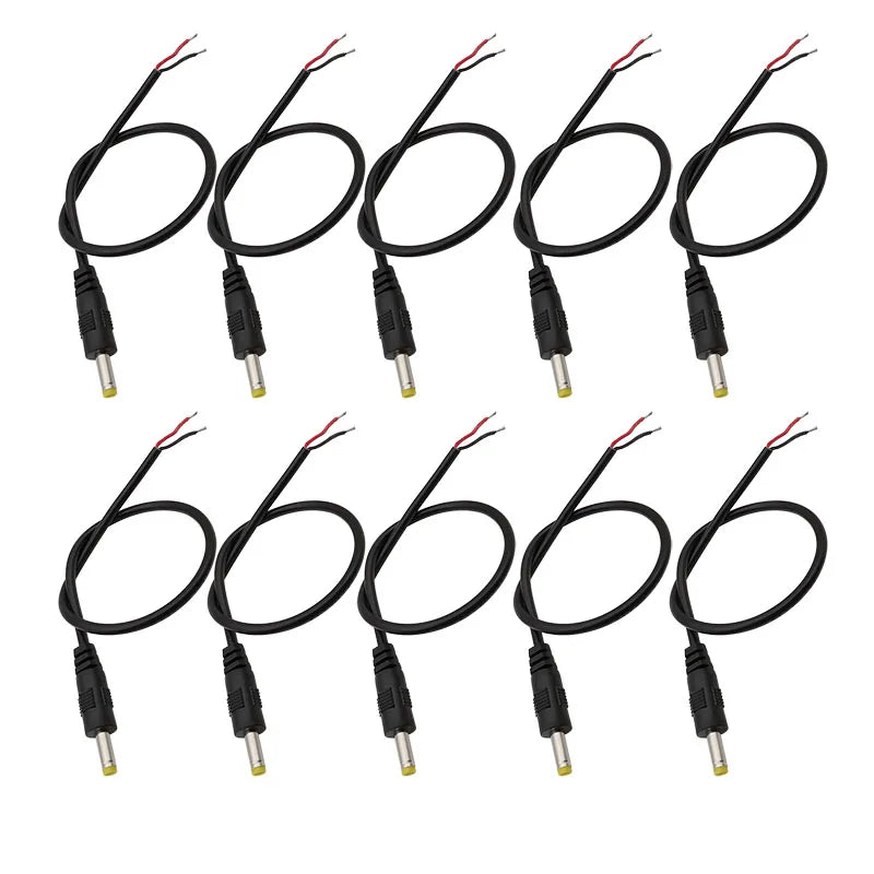 DC 4.0mm X 1.7mm Male Plug Female Jack DC Power Charging Cable Connector DC Power Wire Pigtail for CCTV Camera LED Strip Light