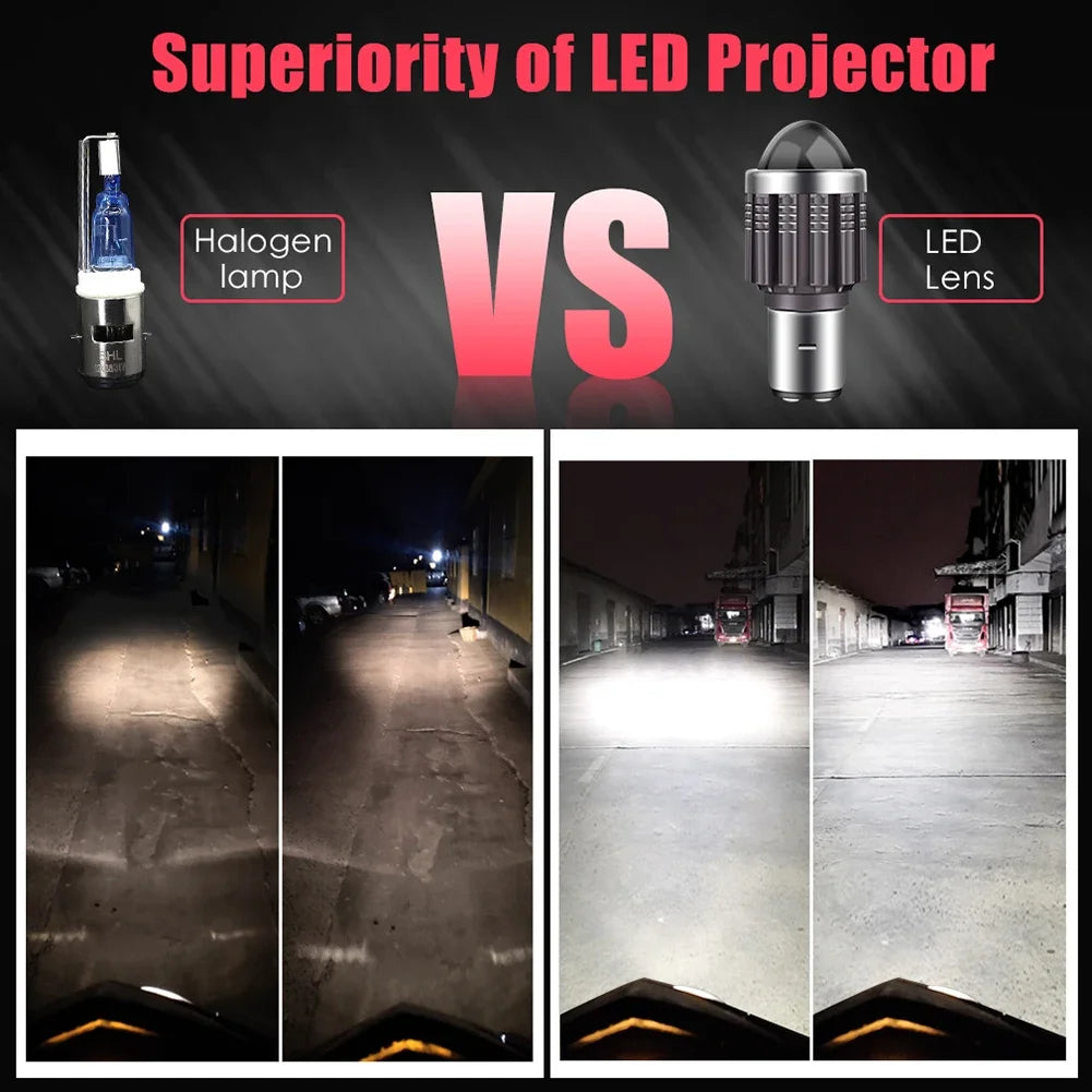 1pcs 12V High Quality H4/HS1 H6/BA20D 15W LED 6 COB Motorcyc