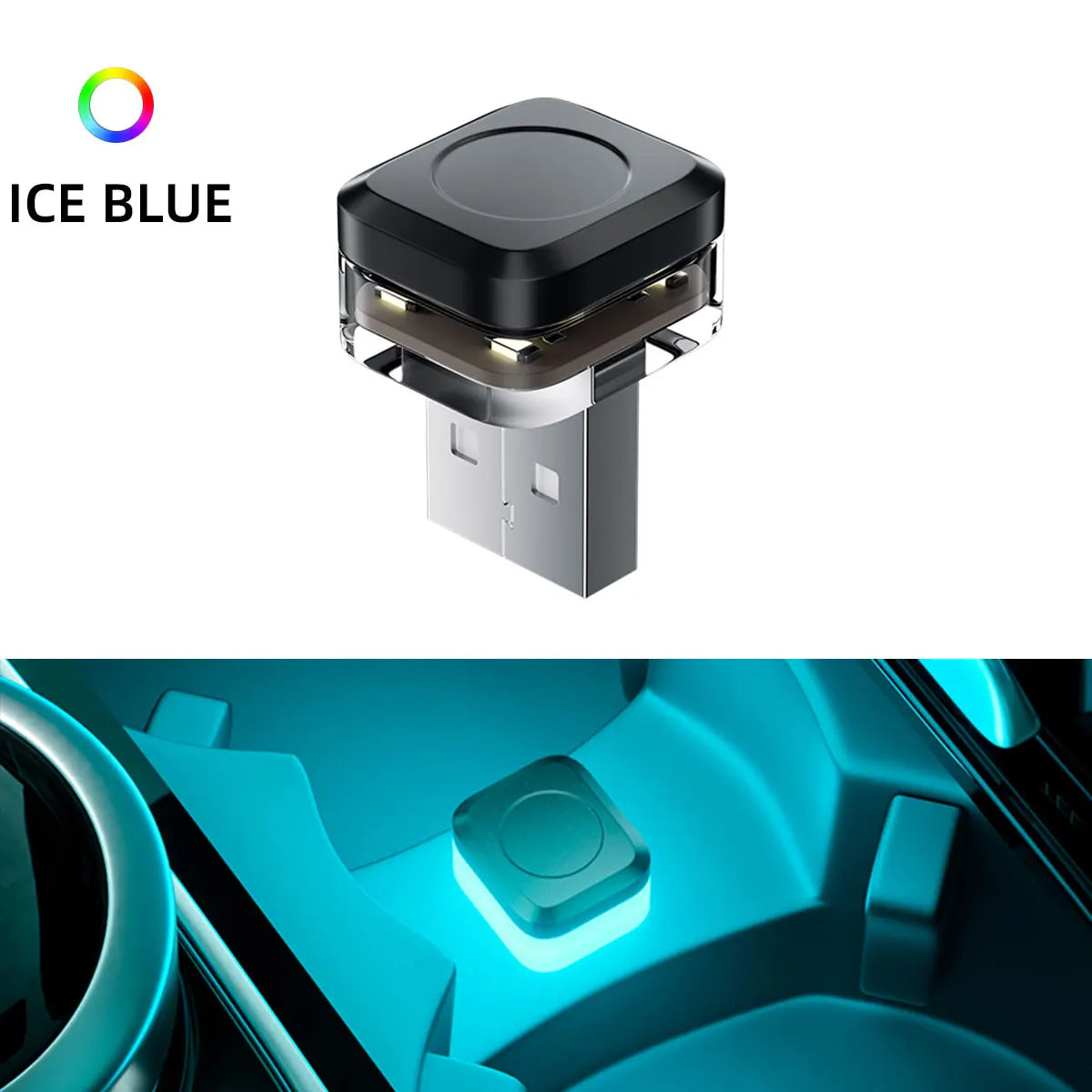 1pcs Mini USB LED Car Light Decoration Atmosphere Lights Universal Emergency Lighting Decorative Ambient Lamp for PC Flat Car
