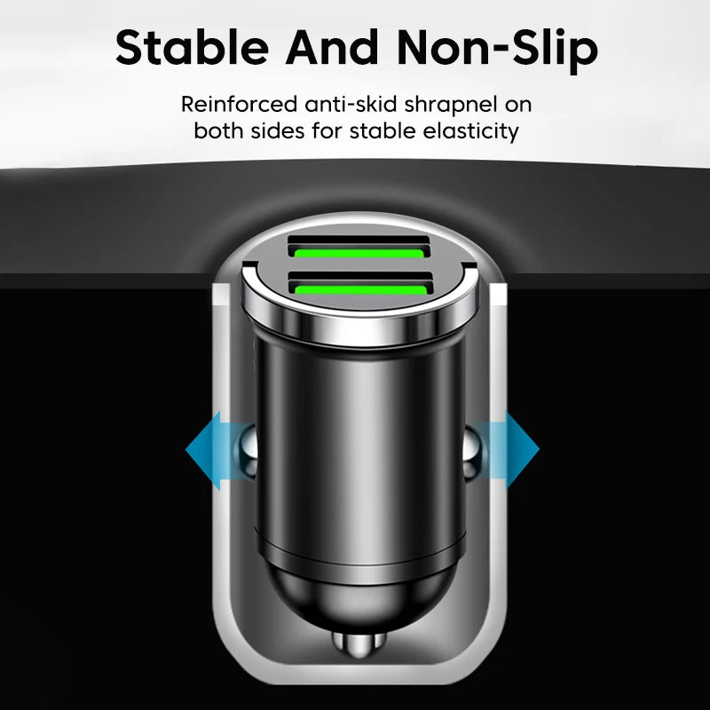 Dual USB Car Phone Charger 200W QC3.0 USB Fast Charging Car 