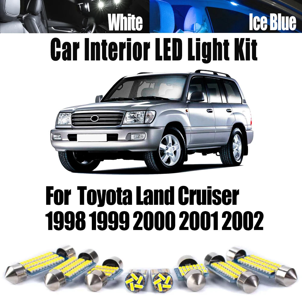 13-Piece LED Interior Light Kit for Toyota - Canbus Error-Free Interior Bulbs