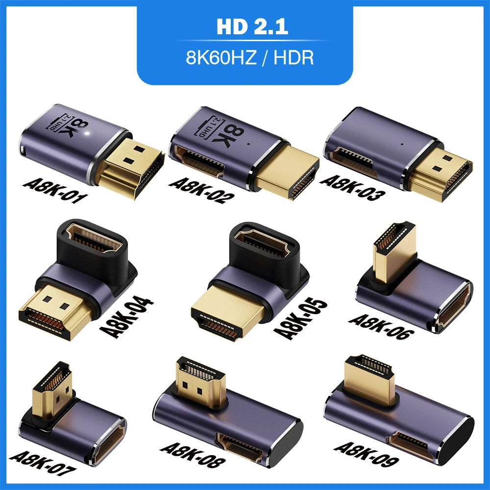 HDMI-Compatible Cable Adapter Mini Micro HDMI to HDMI 2.1 Co