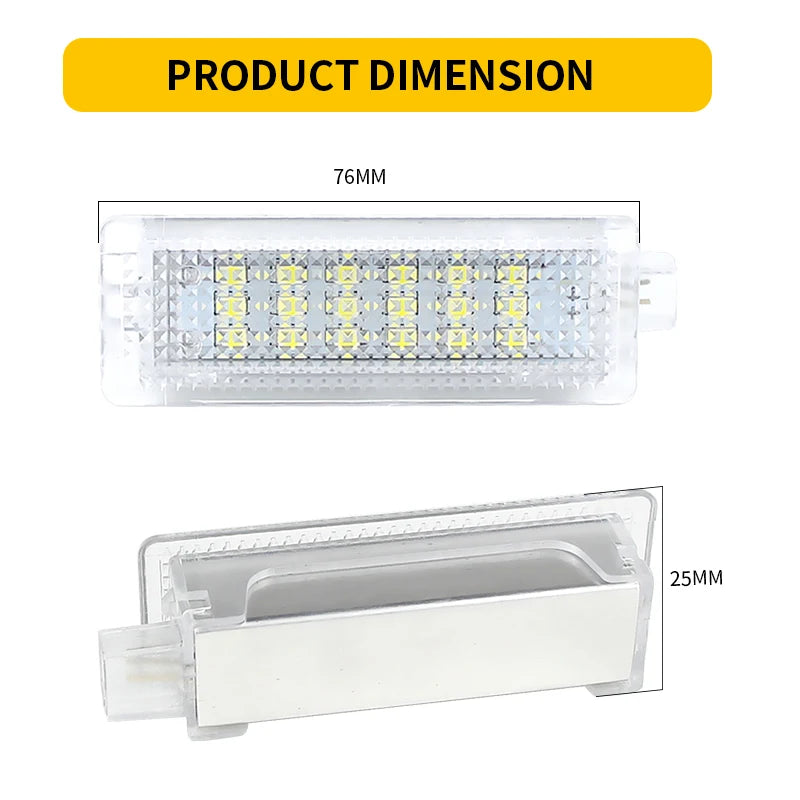 2PCS 12V LED Luggage Lamp Interior Light For Ford Focus MK3 MK4 2012-2018 Ford C-Max 2013-2018 Car Trunk Compartment Light