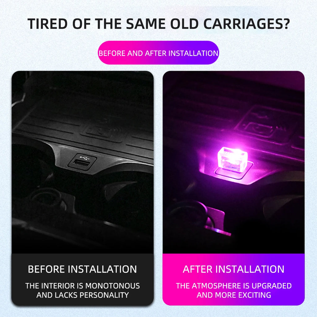 1pcs Mini USB LED Car Light Decoration Atmosphere Lights Uni