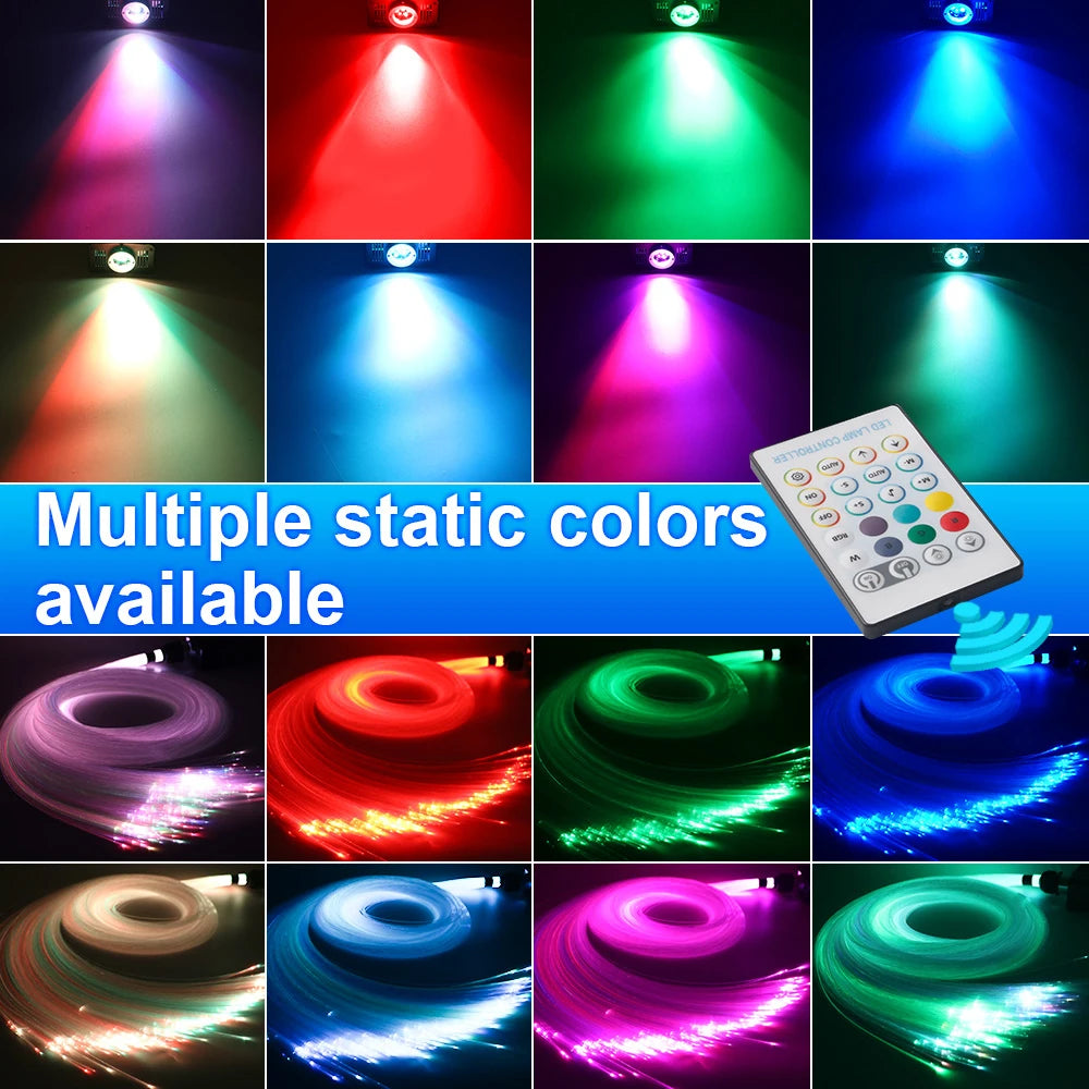 16W Starry Sky Twinkle Car Star Ceiling Light Fiber Optic Li