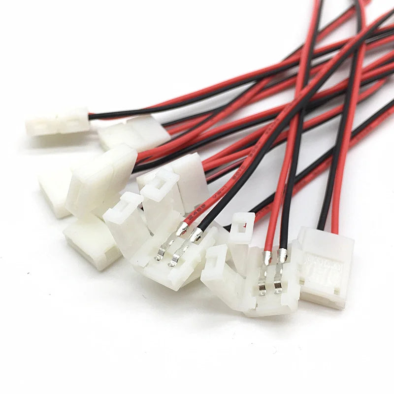 10/20pcs lot No Soldering 2 Pin Led Strip Connectors 8 Mm 10