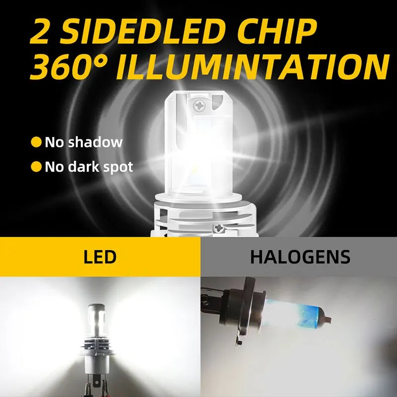 H4 LED Motorcycle Headlight Bulbs Hi Lo Beam Moto Lights For