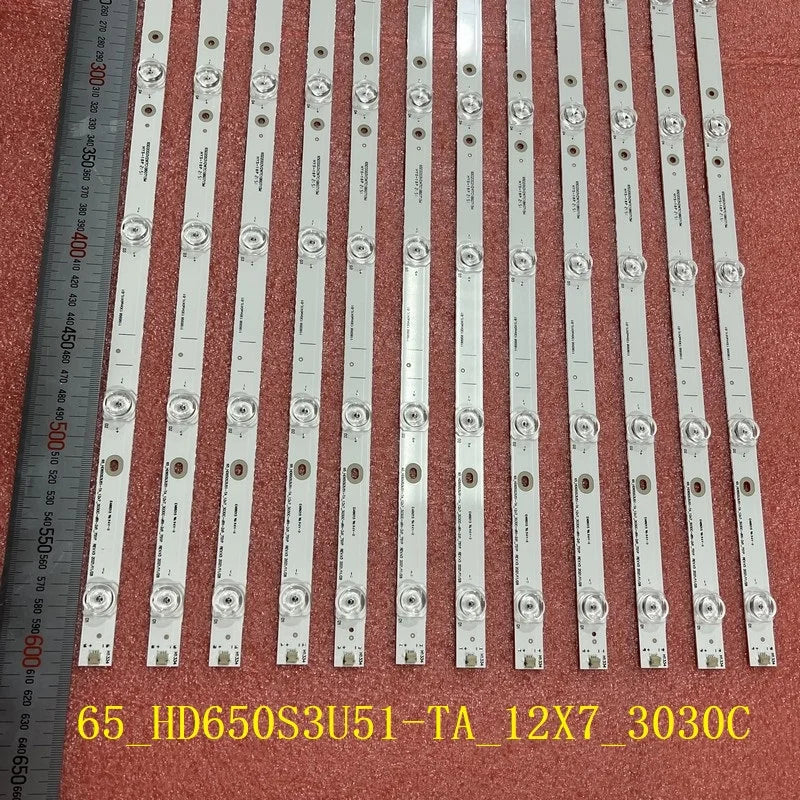 LED Backlight Strip for Hisense 65P6 H65A6500 H65A6500UK 65H9808 65 HD650S3U51-TA_12X7 Toshiba 65M550KB