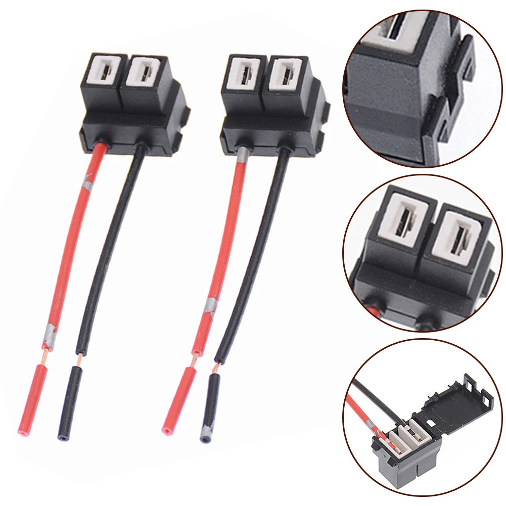 2pcs Socket Adapter Wiring Harness Sockets Car Wire Connecto