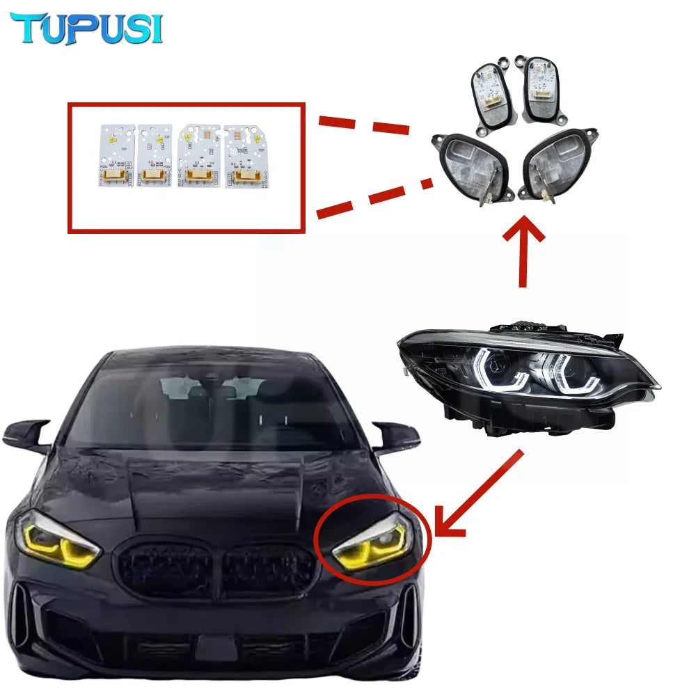 Angel Eyes for BMW 1 2 Series F40 F44 2019-2023 DRL Chip Light Color Modification Car Headlights Ballast Chip